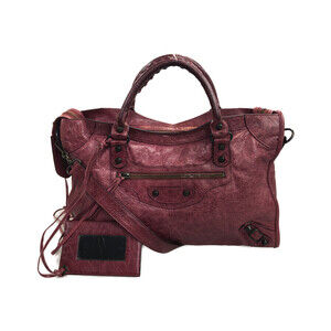 Balenciaga Le City bag lambskin leather Red